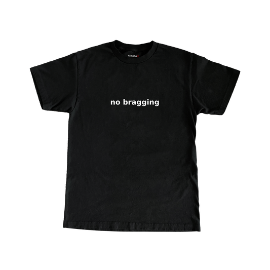no bragging tee (black)